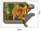 AY8001 3D hatású Tigrises falmatrica 100x70 cm, azonnal raktárról