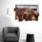 SK9025W 3D hatású Elefántcsaládos falmatrica 90x60 cm, azonnal raktárról